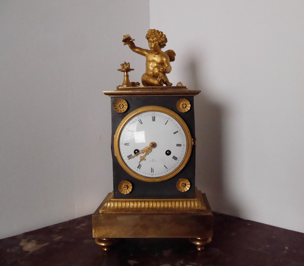 An Empire-period Clock Depicting An Allegory Of Love, Early 19th Century-photo-2