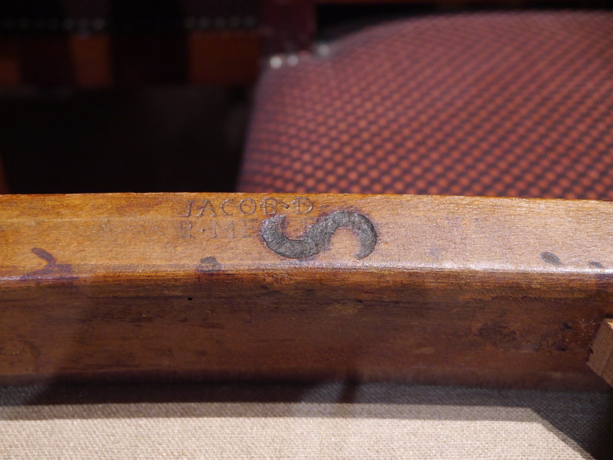 Suite de 15 chaises d'époque Empire provenant du Sénat, début XIXe-photo-2