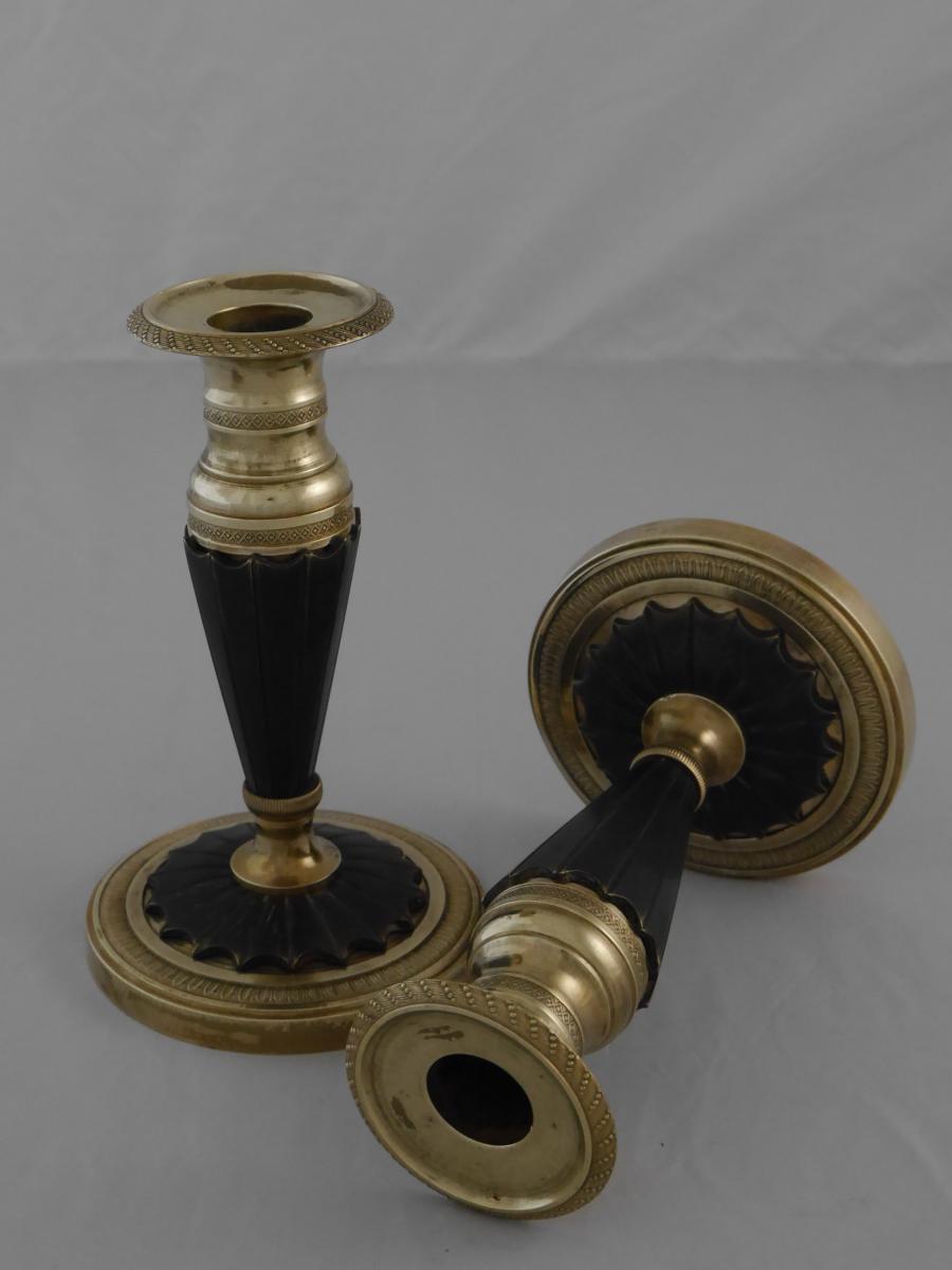 Pair Of Small Candlesticke By Thomire, Empire Period, 1810