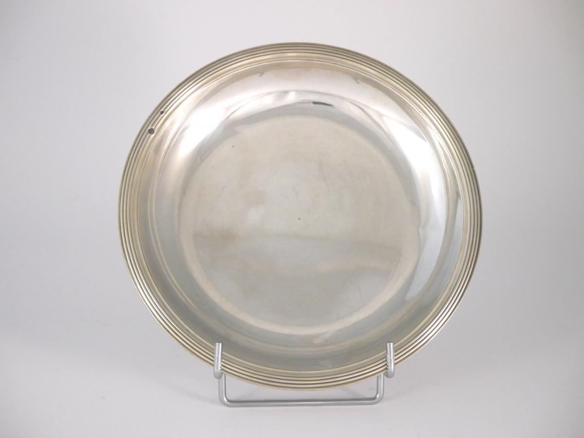 Plate In Silver, Restoration Period, 19th Century