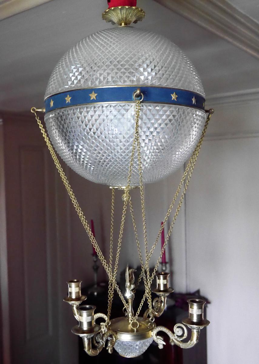Lustre Montgolfière de style Empire, XIXe