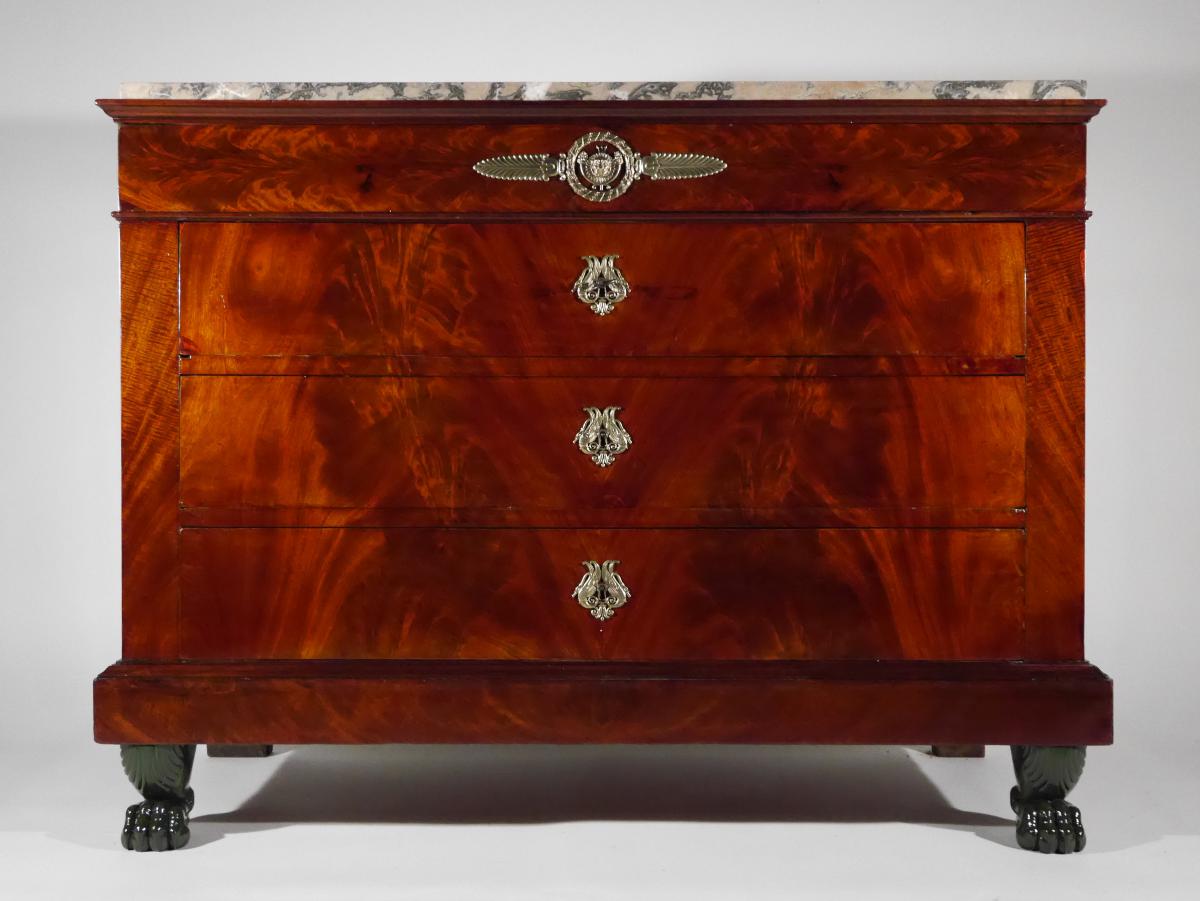 Chest Of Drawers With Claws Feet, Empire Period, 19th Century