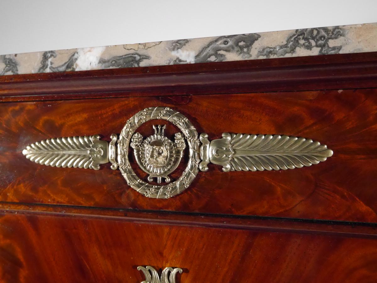 Chest Of Drawers With Claws Feet, Empire Period, 19th Century-photo-2