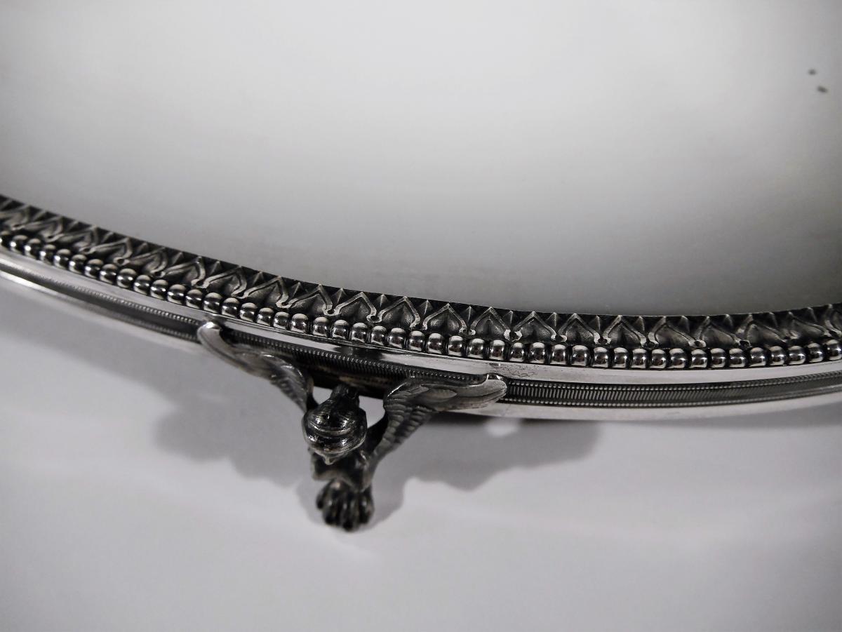 Empire Style, Silver Bronze Centerpiece, 19th Century-photo-3