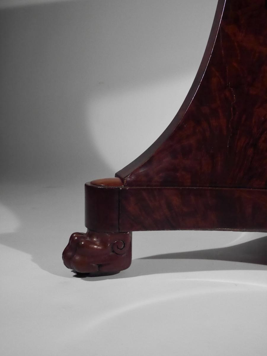 Mahogany Pedestal Table, Empire Period, Early 19th Century-photo-2