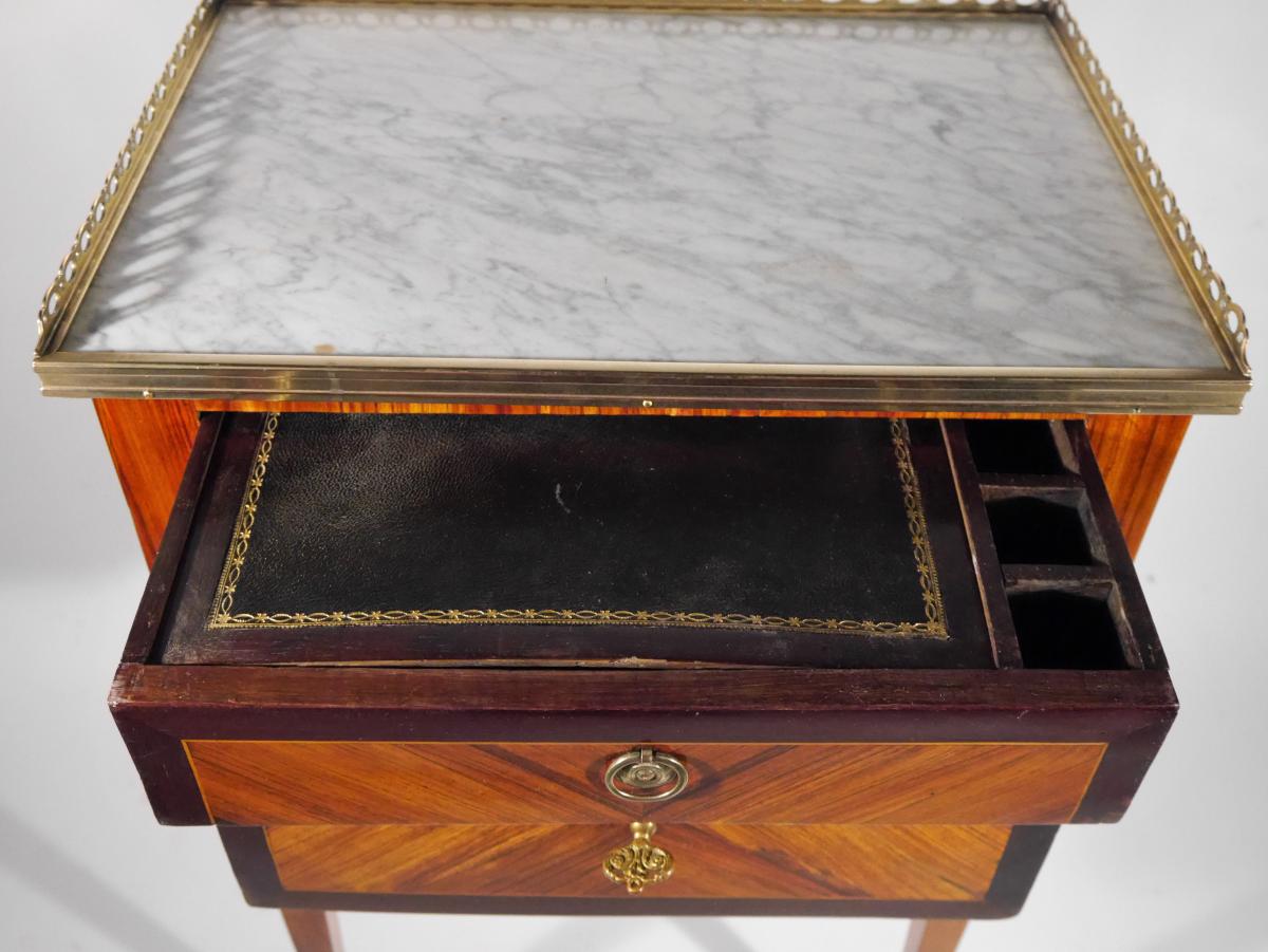 Working Table Or Bedside Table, Louis XVI Period, By F Schey, 18th Century-photo-4