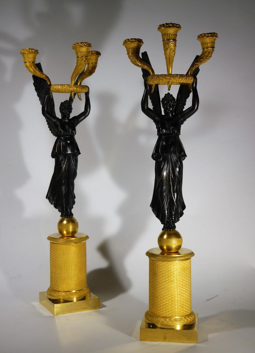Paire De Candélabres d'époque Empire, Par Thomire, Début XIXe