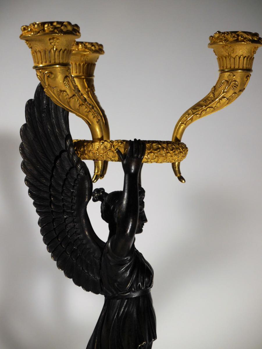 Paire De Candélabres d'époque Empire, Par Thomire, Début XIXe-photo-4
