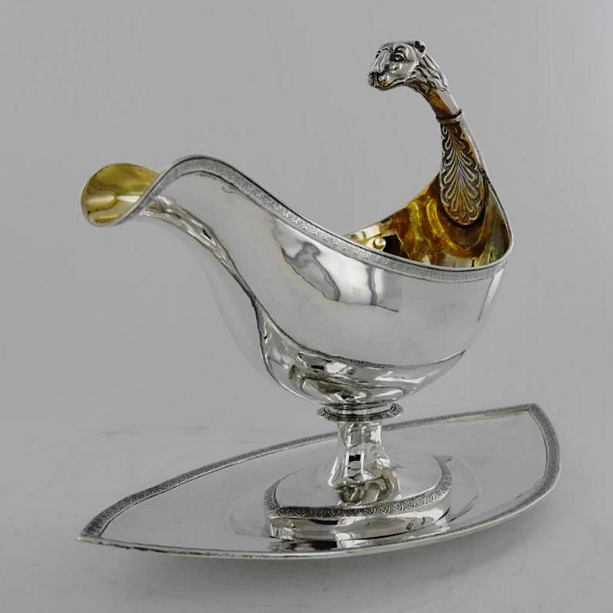 Silver Sauceboat, Empire Period, Beginning Of The 19th Century