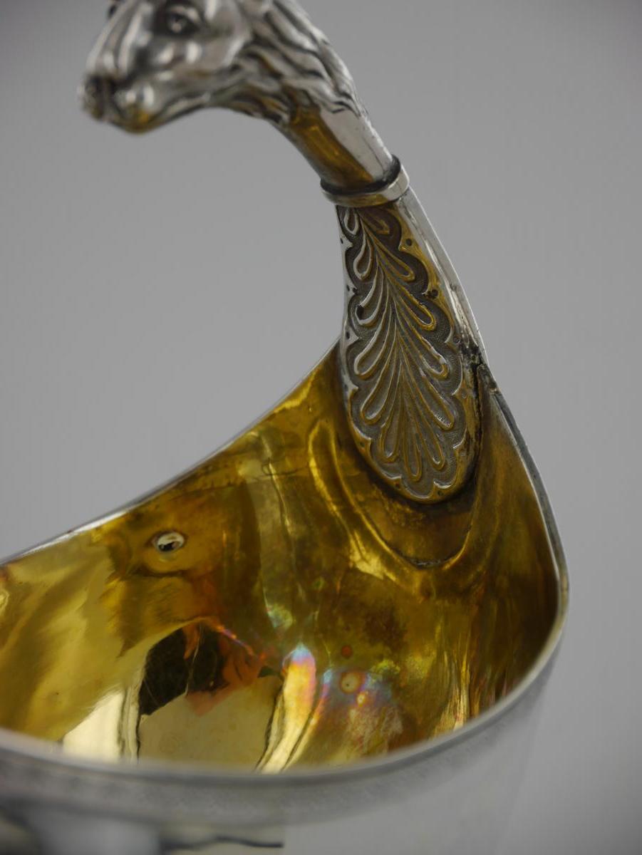 Silver Sauceboat, Empire Period, Beginning Of The 19th Century-photo-4