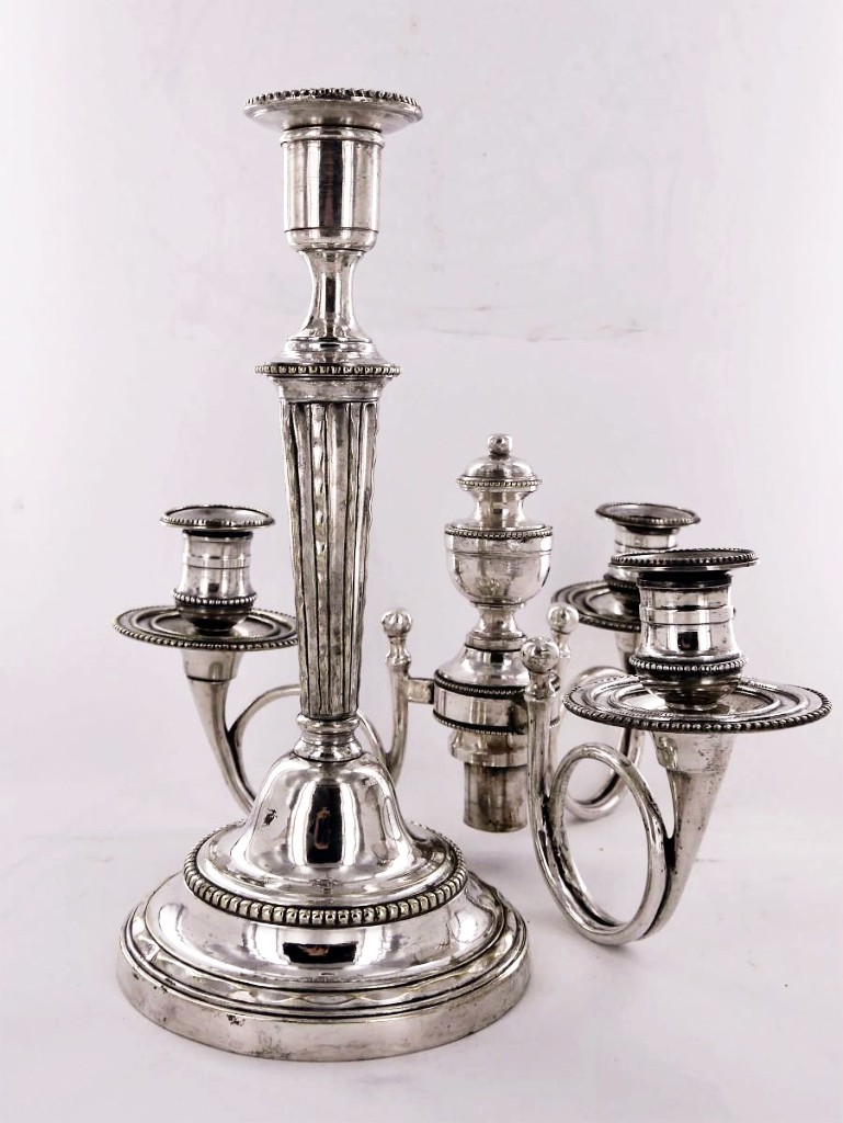 Paire De Candélabres d'époque Louis XVI, XVIIIe siècle-photo-1