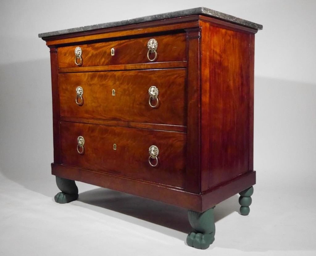 Petite Commode d'époque Empire, Début XIXe-photo-1