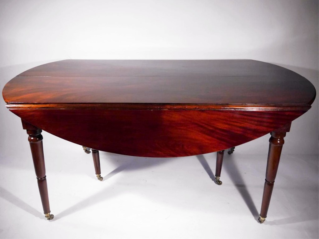 Solid Mahogany Dining Table, Directory Period, 18th Century