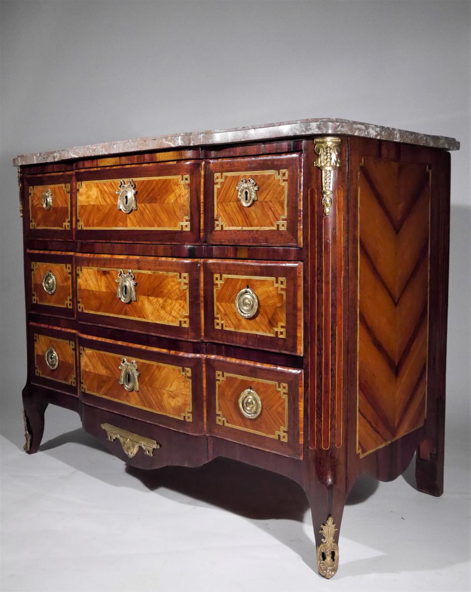 18th Century Transition Chest Of Drawers By J. Stumpff