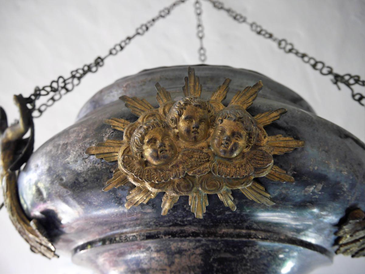 Empire Style Church Lamp, Restoration Period, Early 19th Century-photo-3