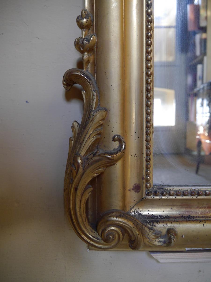 Grand Miroir De Style Rocaille, XIXe, en partie XVIIIe-photo-1