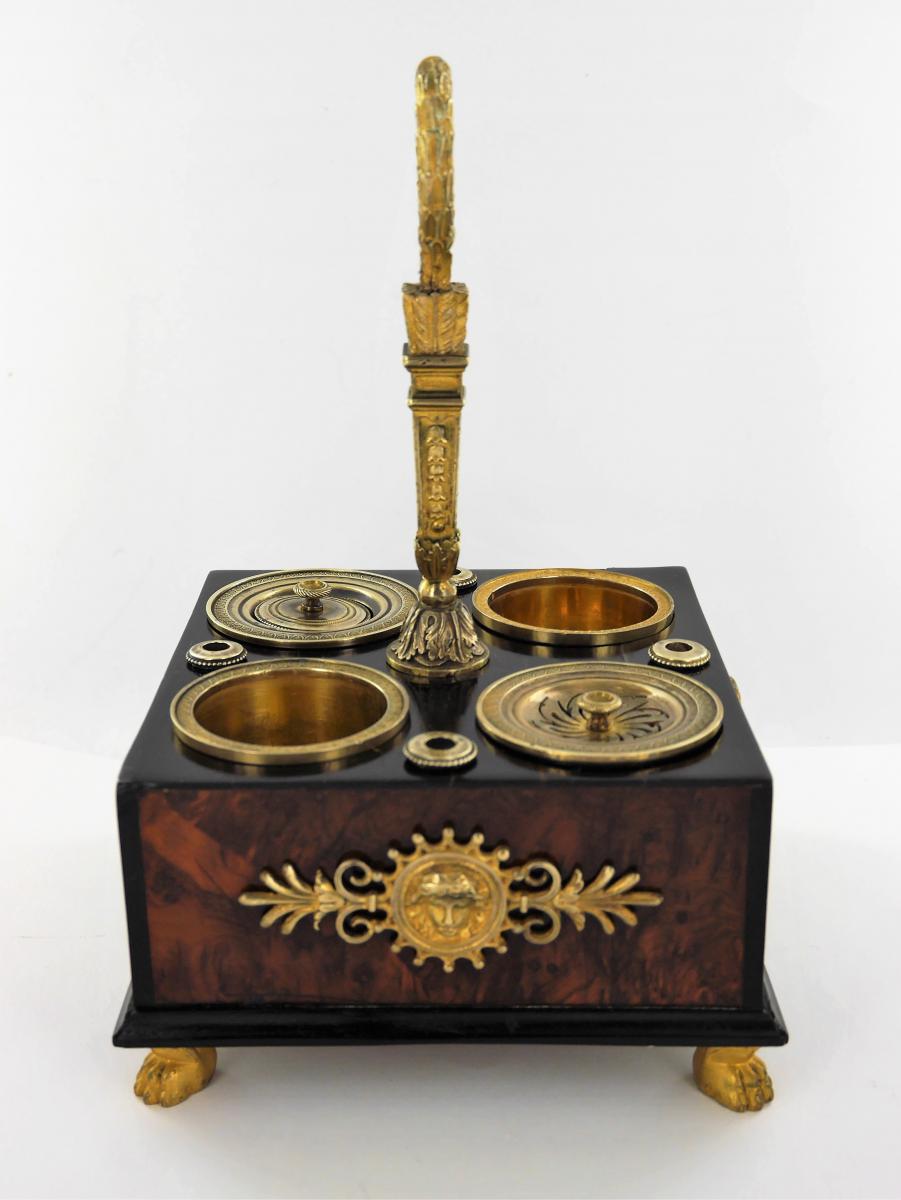 Empire Desk Inkwell, Early 19th Century-photo-4