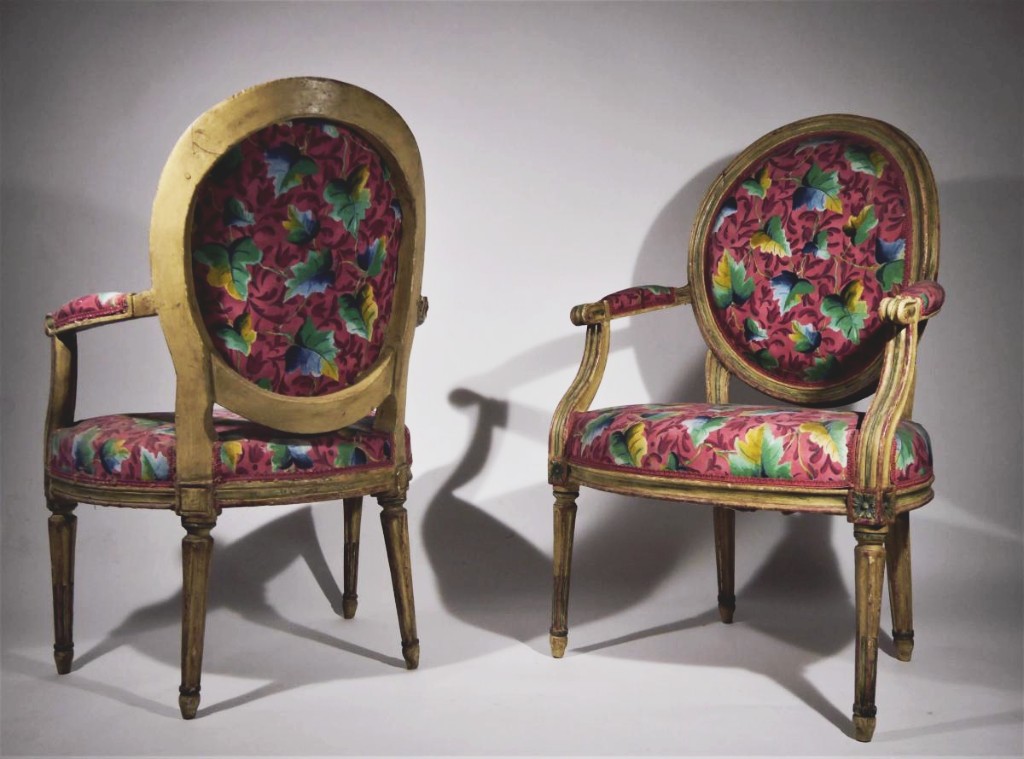 Paire De Fauteuils d'époque Louis XVI, XVIIIe Siècle-photo-2