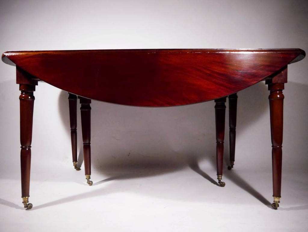 Solid Mahogany Dining Table, Directory Period, 18th Century-photo-3