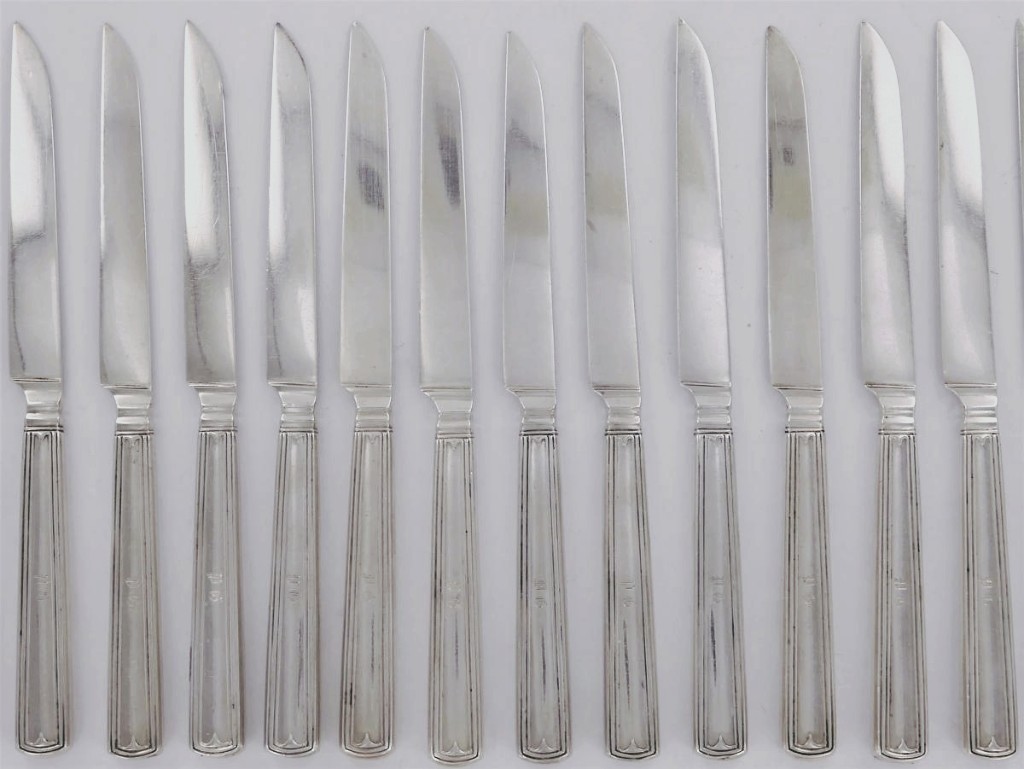 Suite Of 12 Knives In Silver, Empire Period, Early 19th Century-photo-2