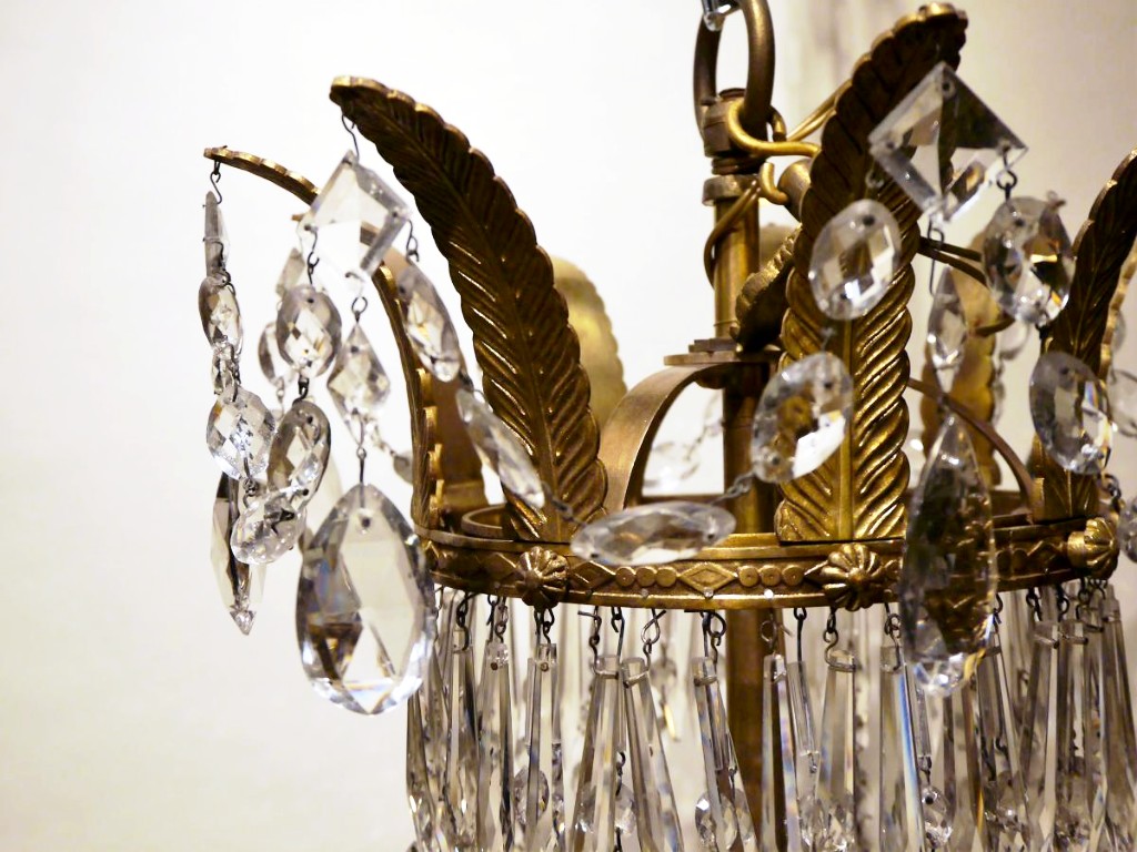 Large Crystal Chandelier In The Empire Style, Early 19th Century-photo-3