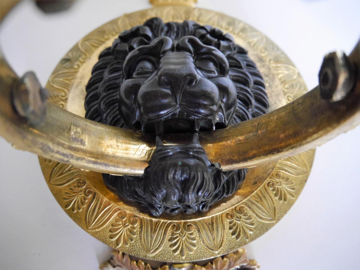 Pair Of Empire Period Sconces By Claude Galle, Early 19th Century-photo-3