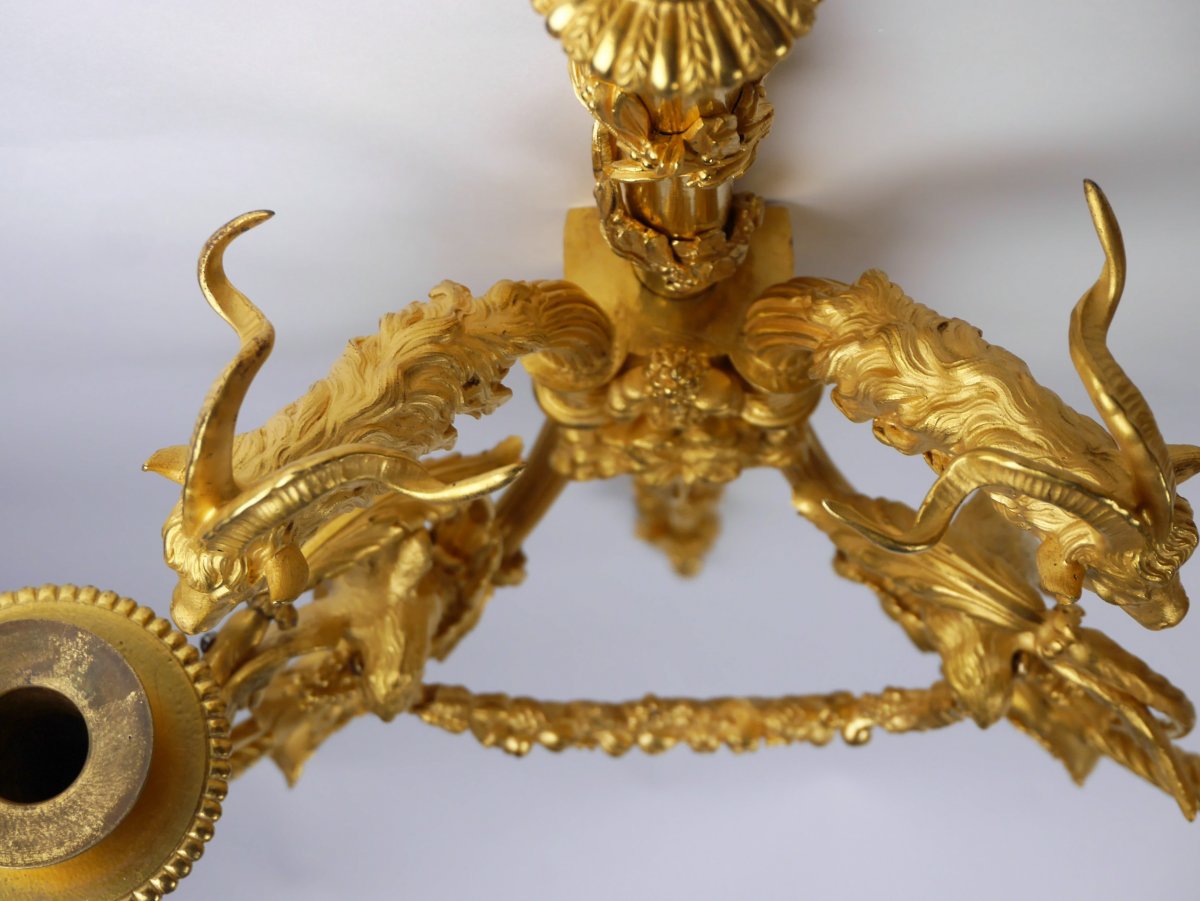 Pair Of Louis XVI Sconces By Gouthière Or Thomire, Late 18th Century-photo-2
