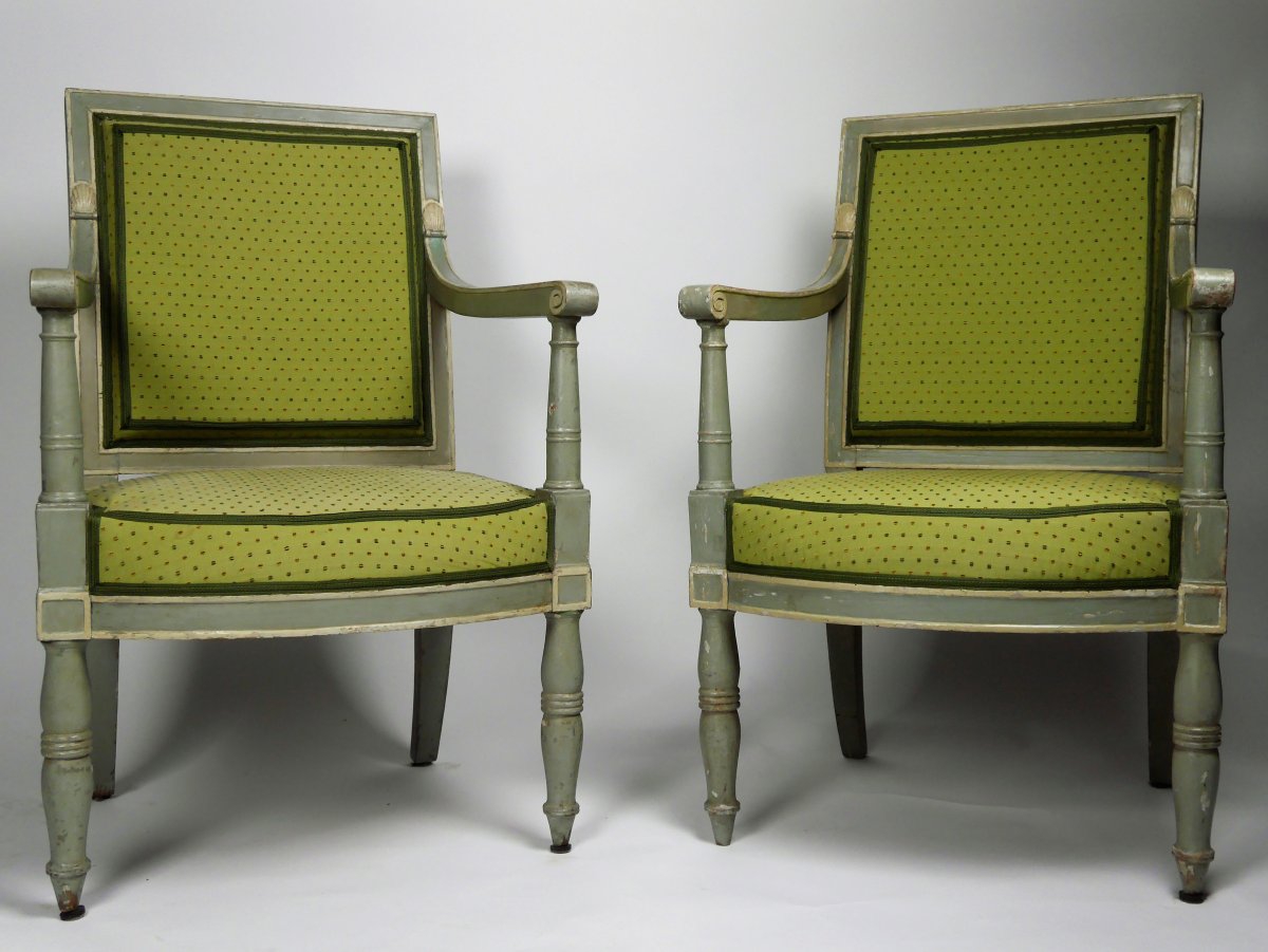 Pair Of Empire Armchairs By Demay, Early 19th Century