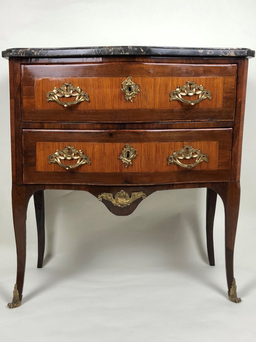 Small Transition Commode, Louis XV Period, 18th Century