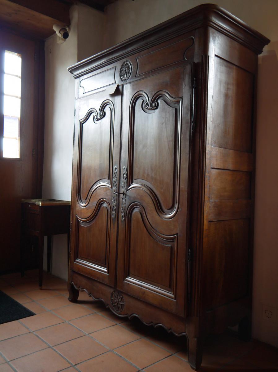 Armoire Bassette d'époque Louis XV-photo-2