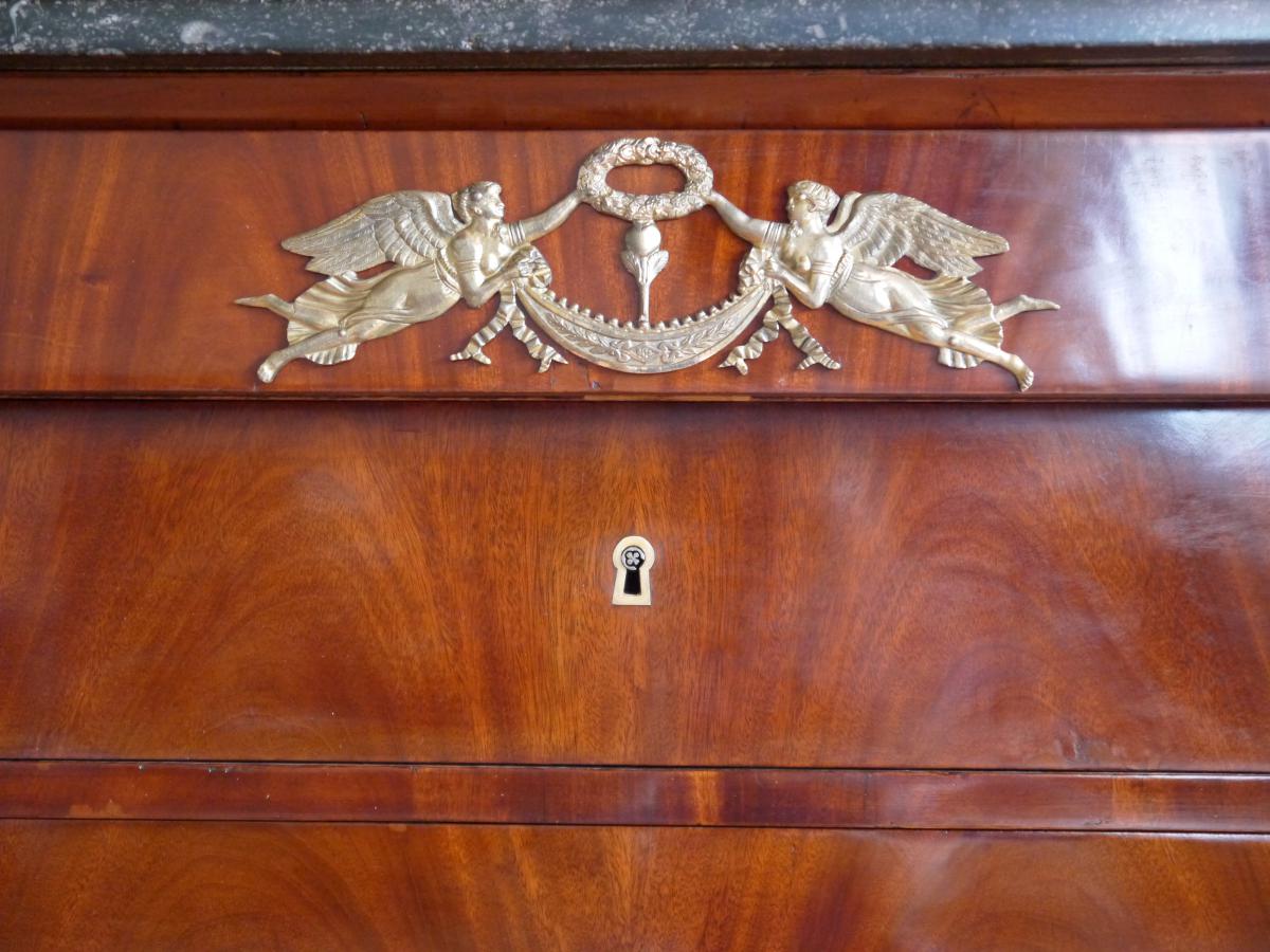 Empire Period Chest Of Drawers In Mahogany From Cuba-photo-2