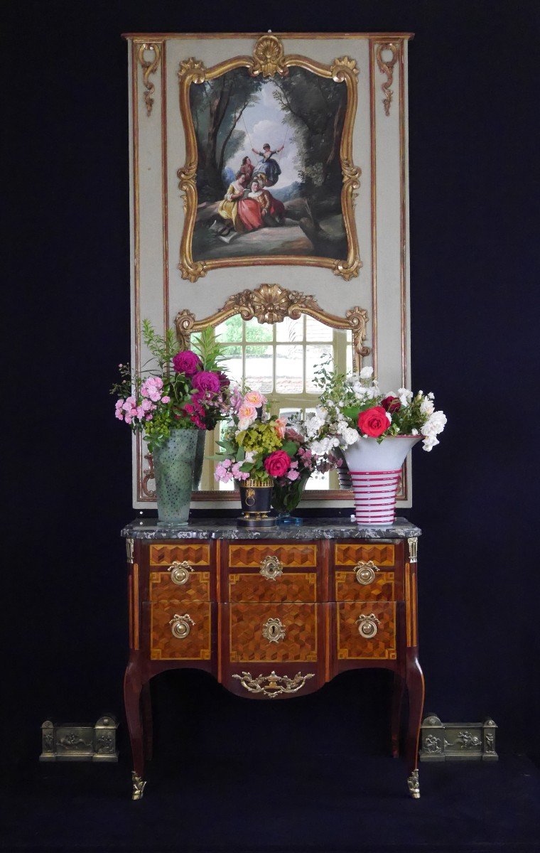 Trumeau d'époque Louis XV, XVIIIe Siècle-photo-1