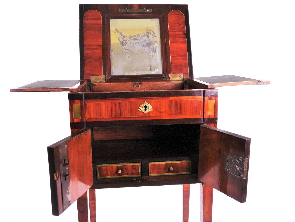Small Dressing Table, Louis XVI Period, Stamped By Nicolas Petit, 18th Century-photo-4