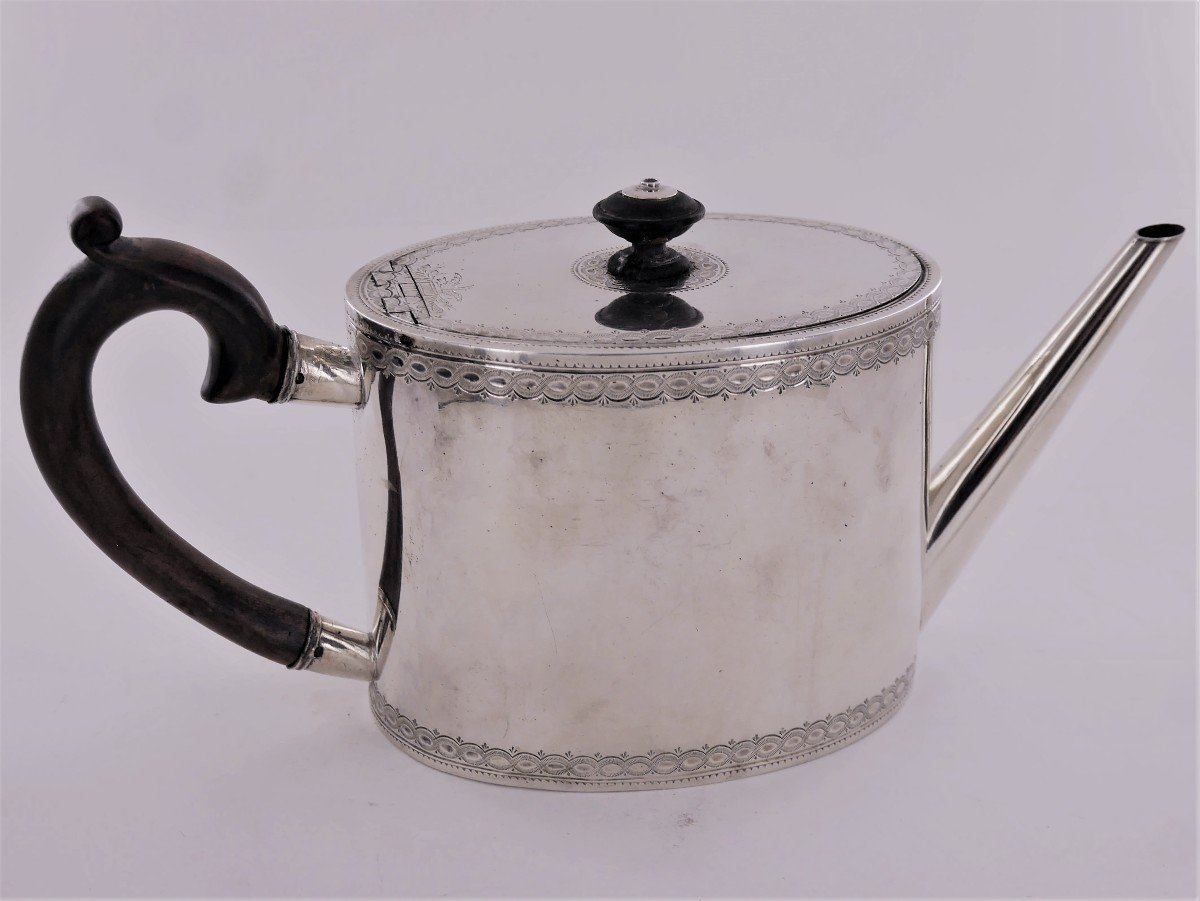 Silver Teapot, Switzerland, 18th Century-photo-2