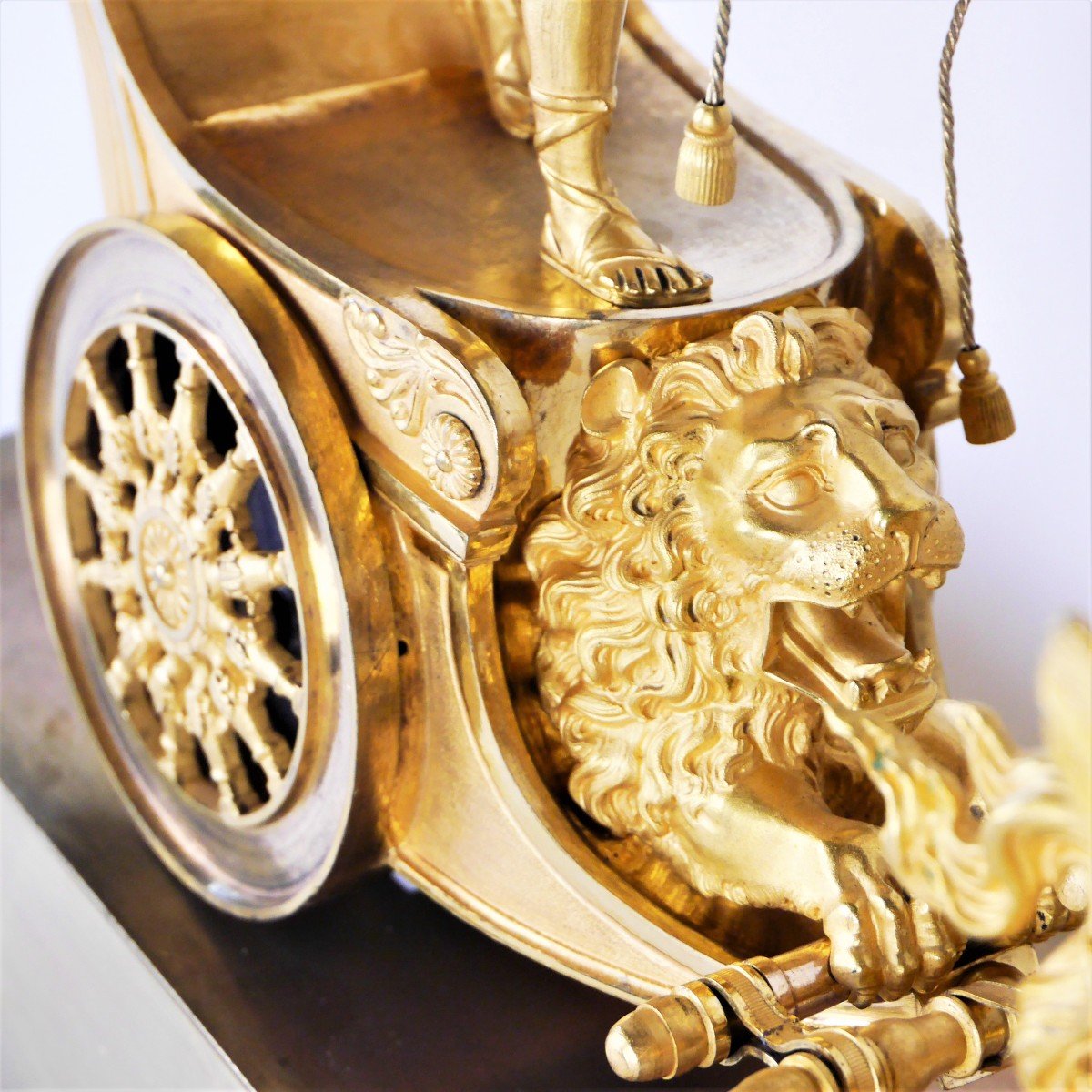 Pendule Au Char De Télémaque, époque Empire, Début XIXe-photo-2