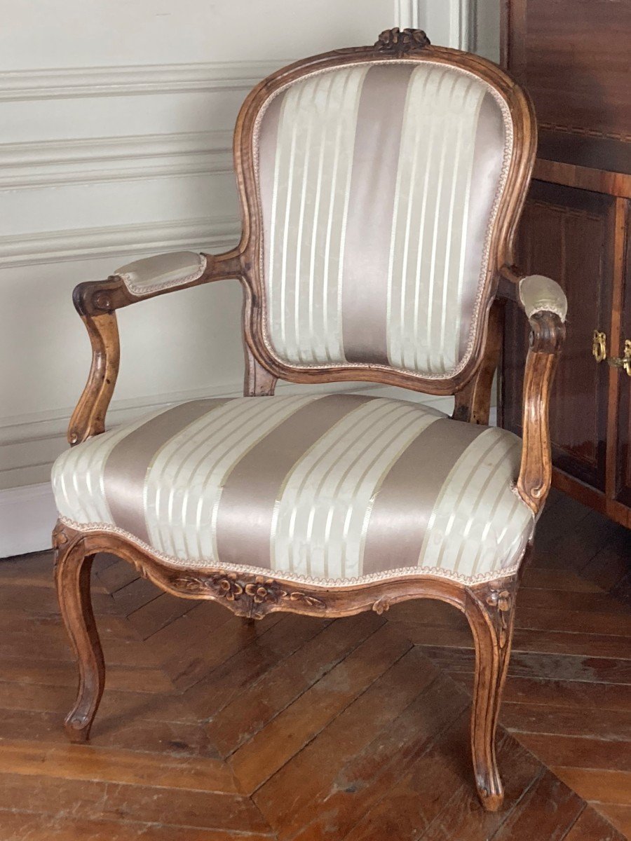 Fauteuil d'époque Louis XV, XVIIIe Siècle-photo-4