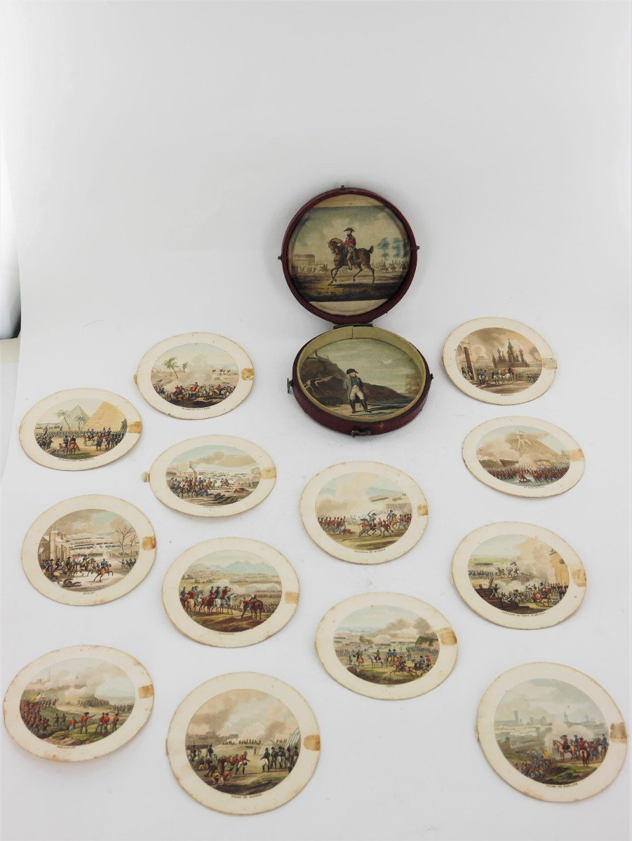 26 Miniature Engravings Of Napoleonic Battles, Circa 1815-photo-3