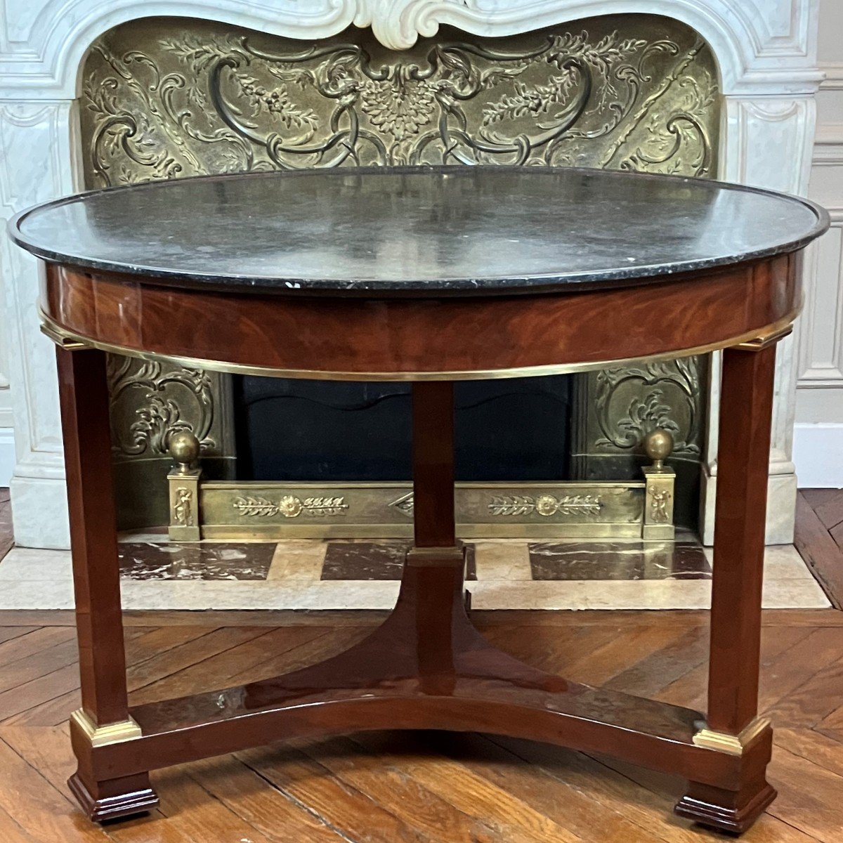 An Empire Mahogany Pedestal Table, Early 19th Century