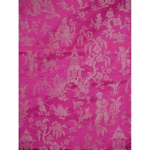 Louis XVI Fabric With Decorations Of Chinese People And Pagodas