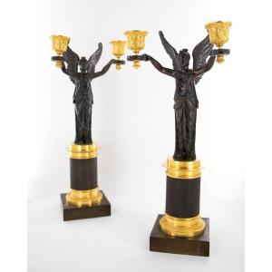 Pair Of Empire Candelabra, Early 19th Century