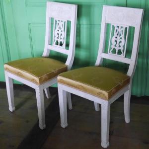 Pair Of Empire Chairs, Early 19th Century