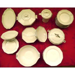 Part Of A Limoges Porcelain Dinner Service, Art Deco, 20th Century