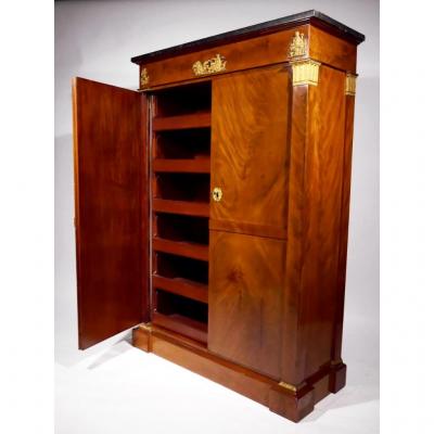 An Empire Wardrobe In Mahogany, Attributed To Thomire, Duterme Et Cie.