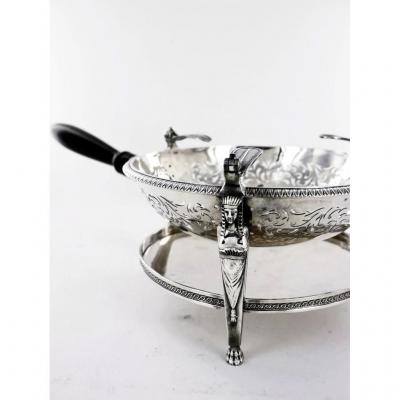 Stove (or Heater) In Sterling Silver, Empire Period, Early 19th Century