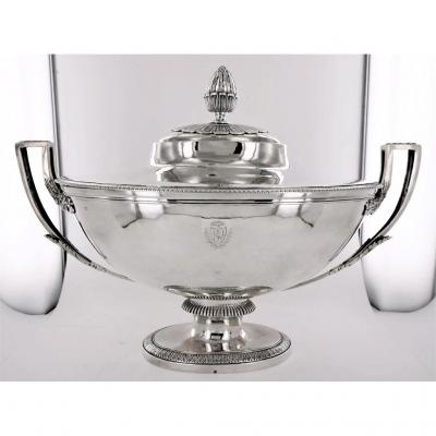 Silver Tureen Of The Empire Period, Early 19th Century