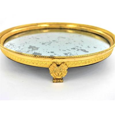 Empire Period Table Center In Gilt Bronze, 19th Century