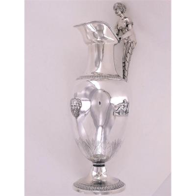 Empire Ewer In Sterling Silver, Early 19th Century