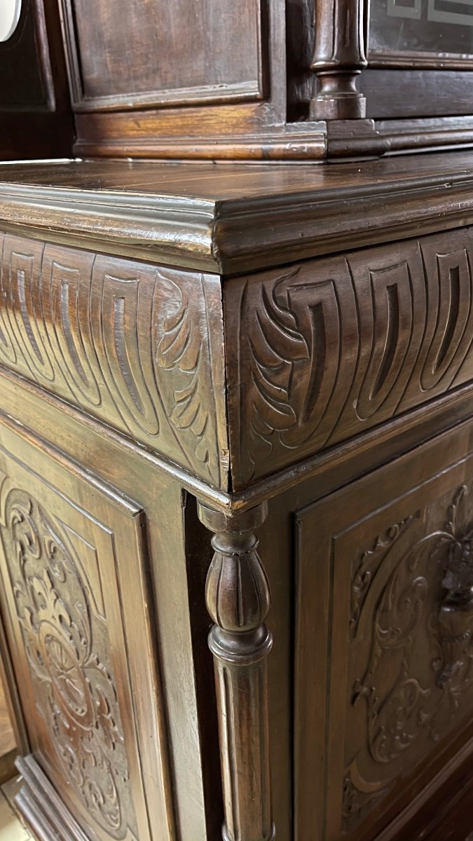 Double Body Tuscan Sideboard In Solid Wood From The Late 19th Century-photo-3