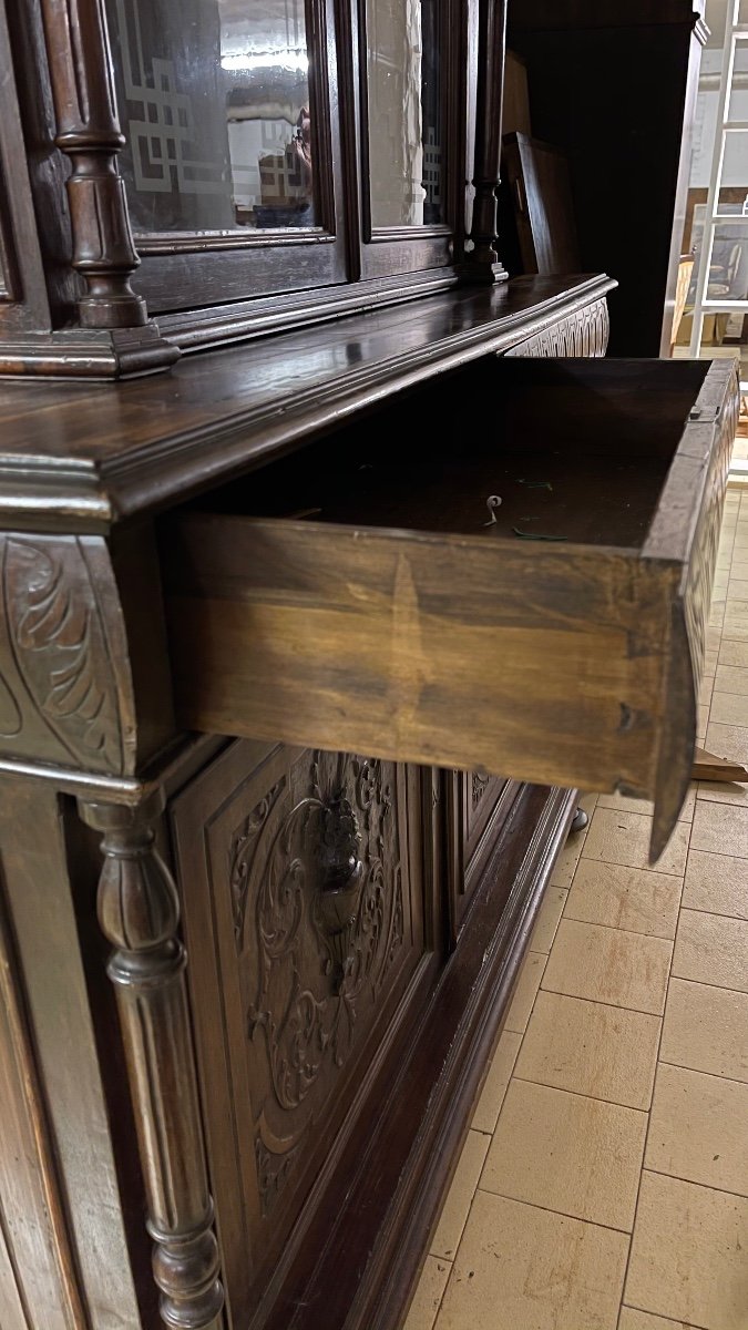 Double Body Tuscan Sideboard In Solid Wood From The Late 19th Century-photo-4