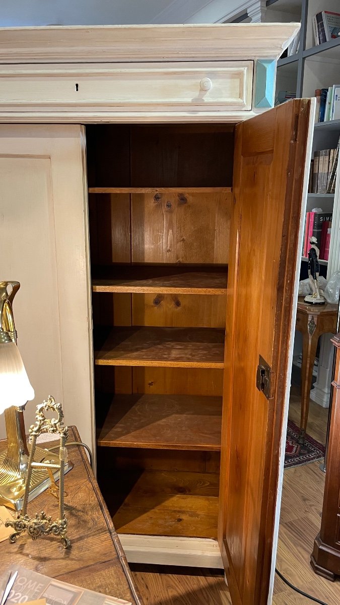 Lacquer Wardrobe, Louis Philippe Late 19th Century. 4 Shelves And An External Drawer.-photo-2